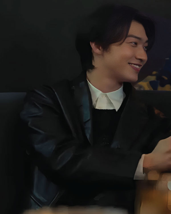 Xo Kitty S02 Min Ho Black Leather Blazer