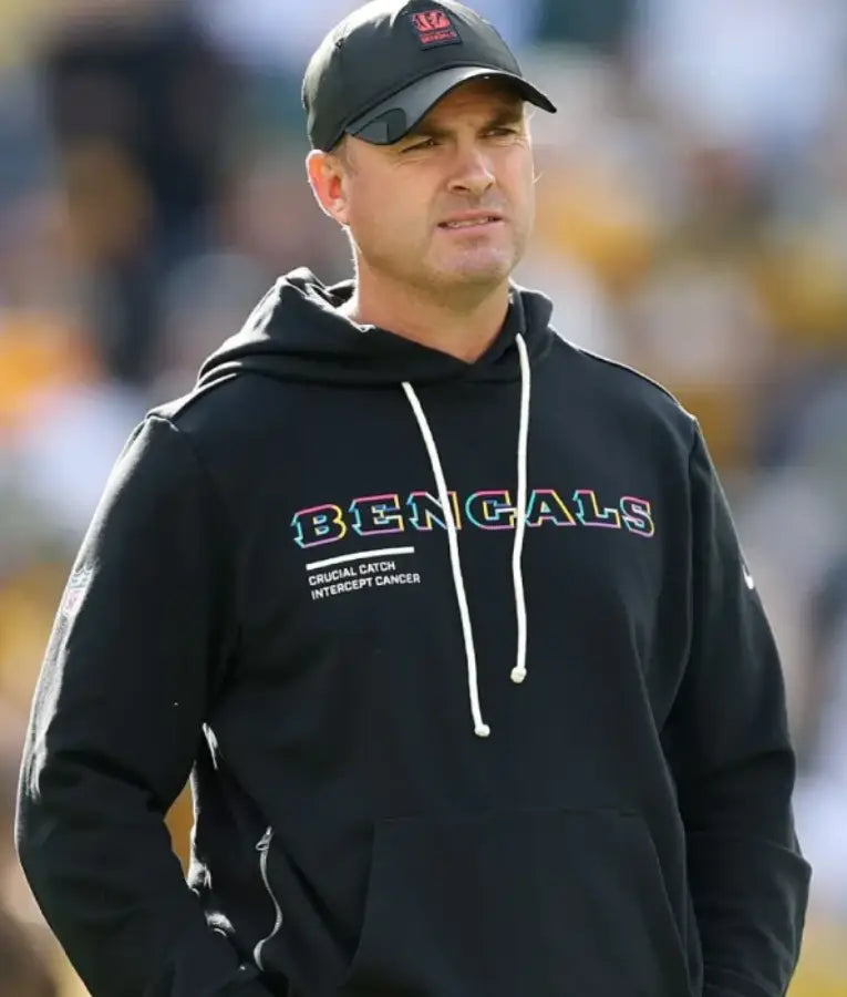 Zac Taylor Cincinnati Bengals 2025 Crucial Catch Hoodie
