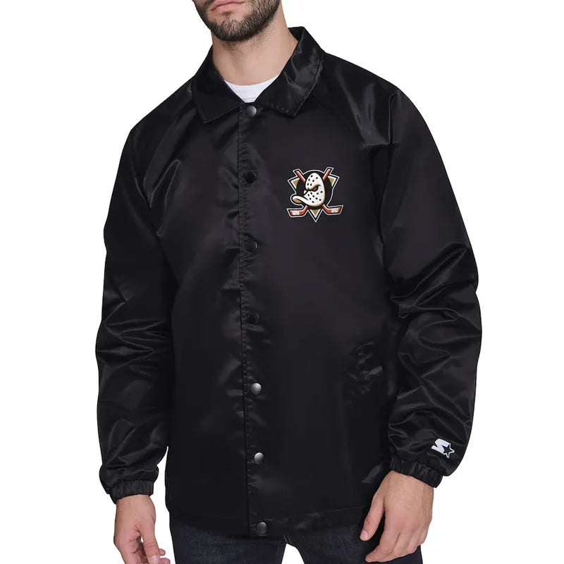 Anaheim Ducks Retro Logo Coaches Jacket