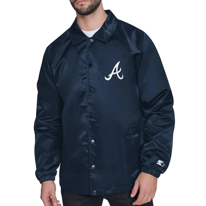 Atlanta Braves Retro Logo Coaches Jacket