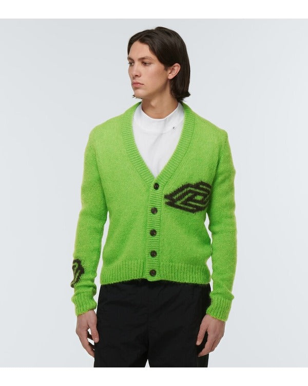 Access Daily 2025 Scott Evans Green Printed Cardigan