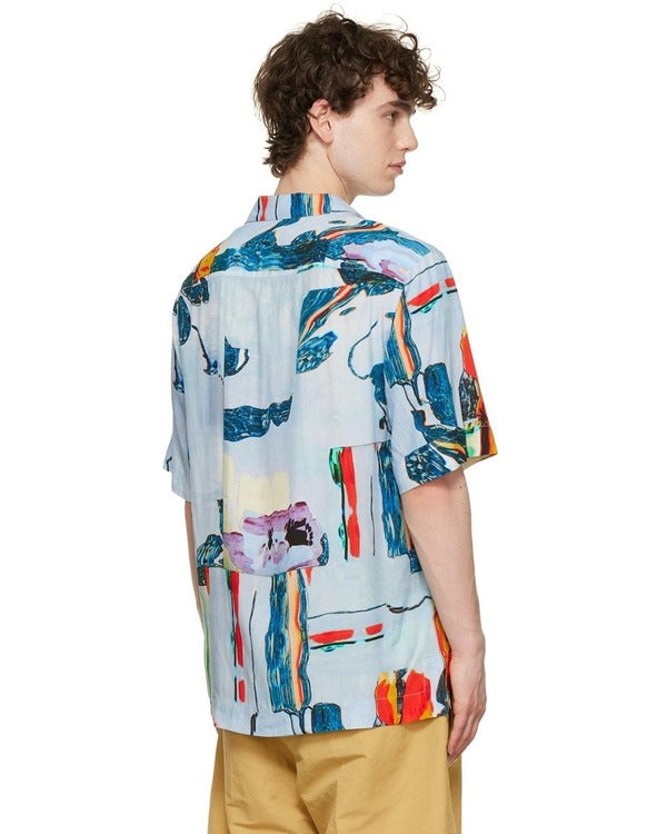 Access Daily 2025 Scott Evans Blue Floral Camp Shirt