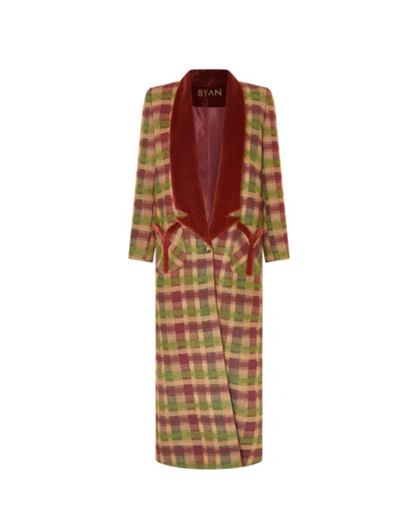 Will Trent S03 Erika Christensen Multicolor Checkered Coat