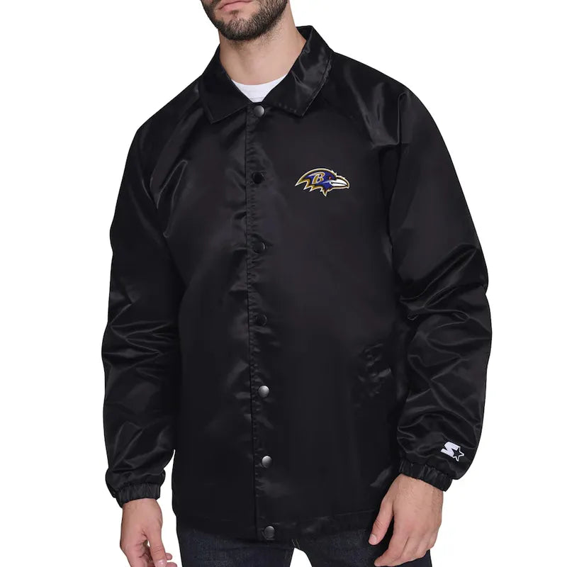 Baltimore Ravens Retro Logo Coaches Jacket