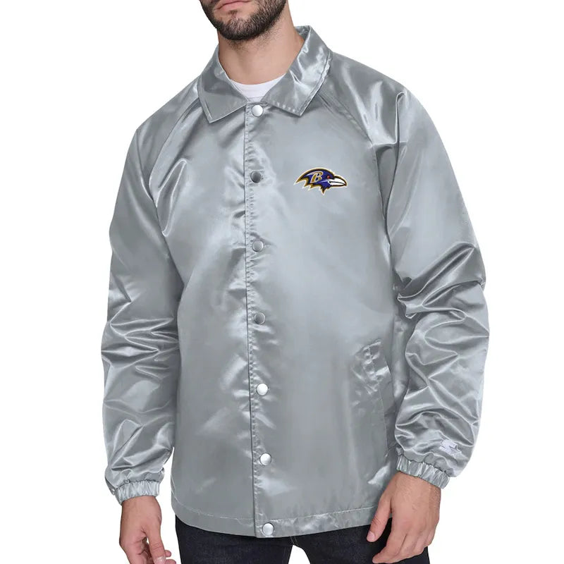 Baltimore Ravens Retro Logo Coaches Jacket
