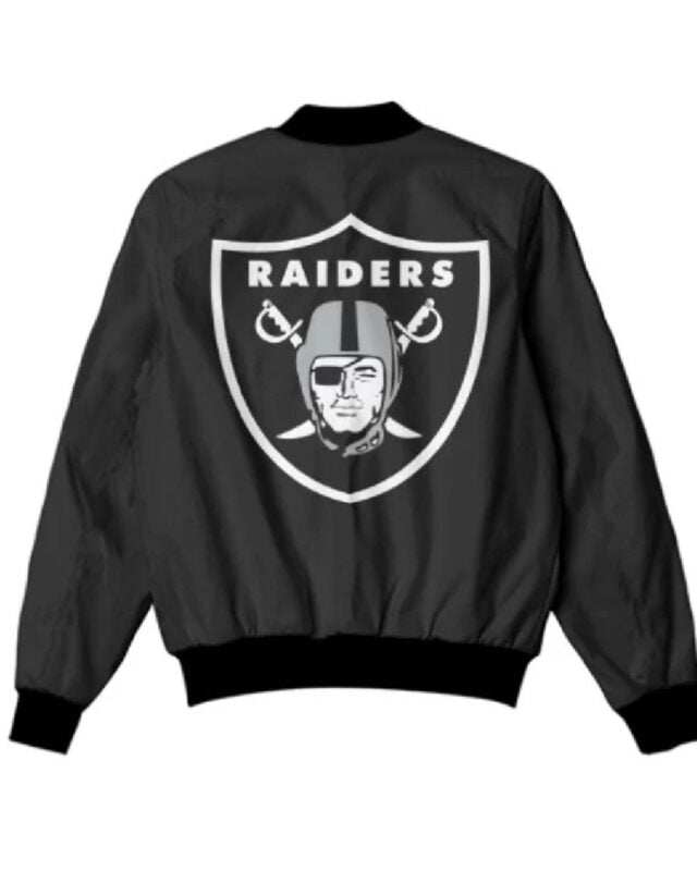 Black Las Vegas Raiders Letterman Varsity Jacket