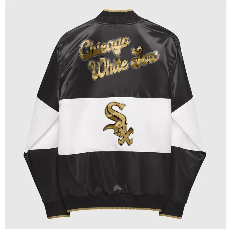 Chicago White Sox Ty Mopkins Black and White Satin Jacket