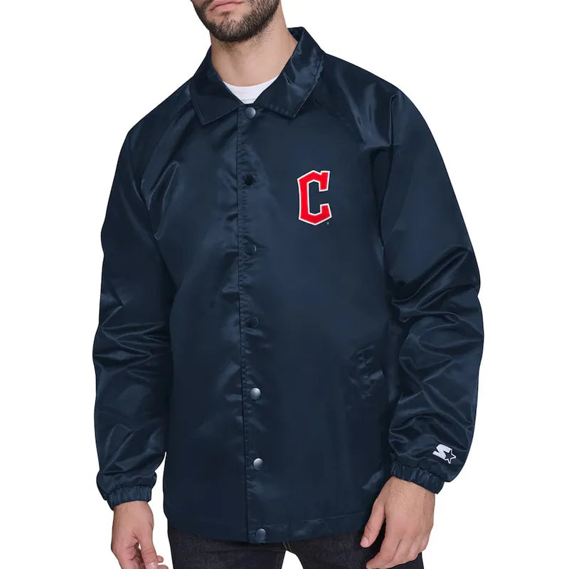 Cleveland Guardians Retro Logo Coaches Jacket