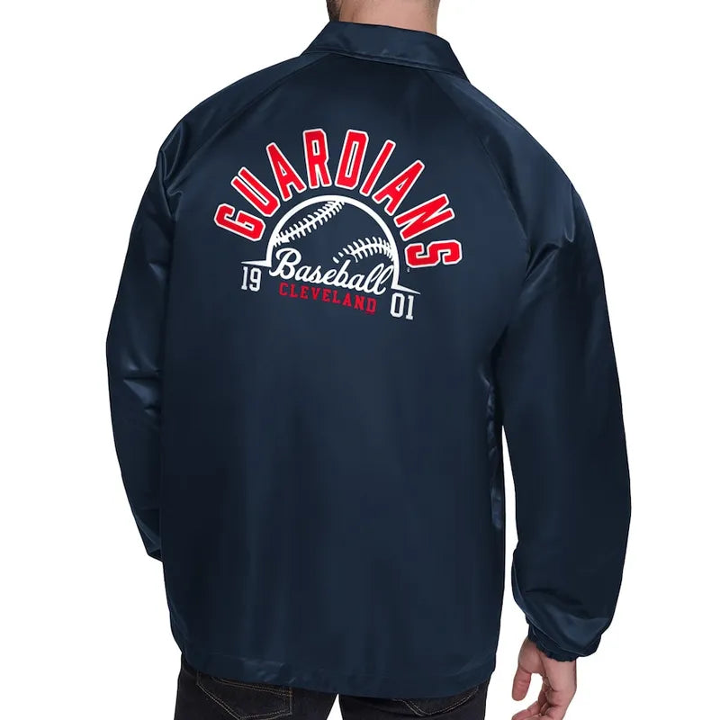 Cleveland Guardians Retro Logo Coaches Jacket