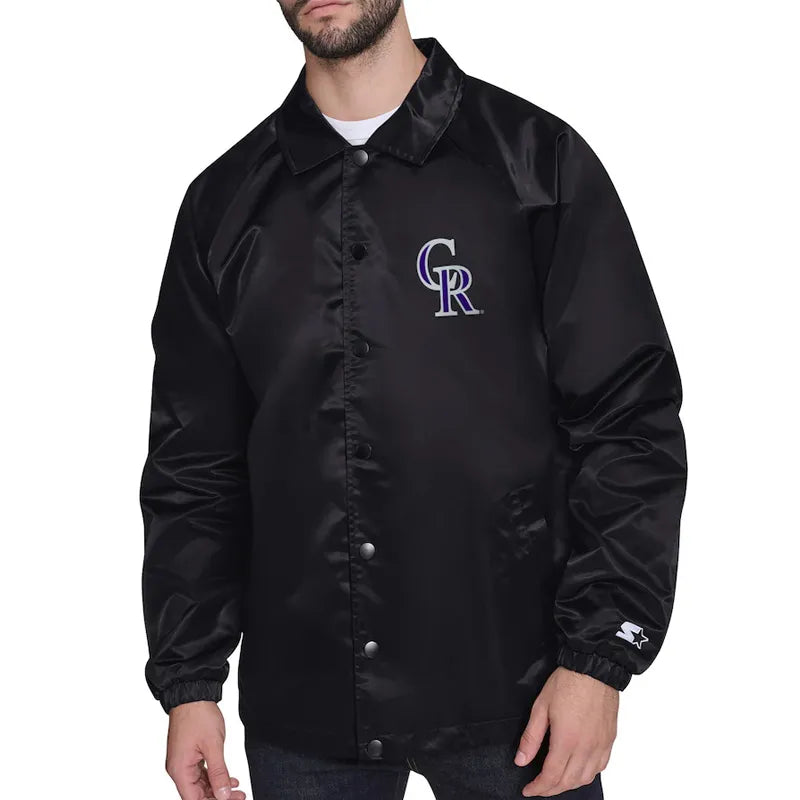 Colorado Rockies Retro Logo Coaches Jacket