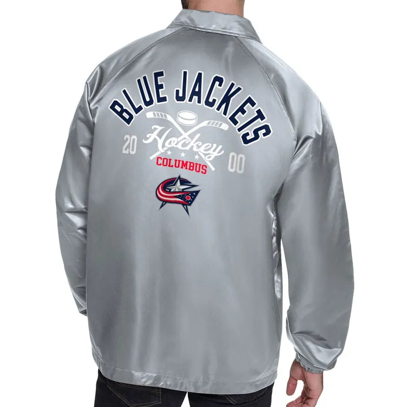Columbus Blue Jackets Retro Logo Coaches Jacket