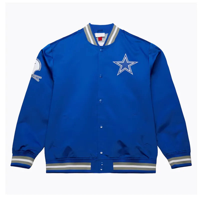 Dallas Cowboys Double Down Royal Satin Jacket