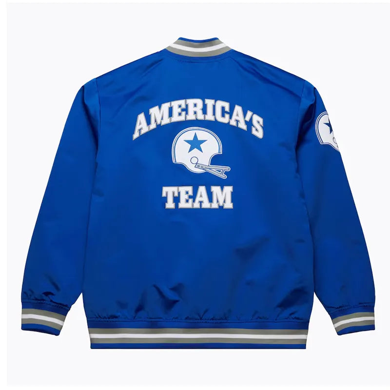 Dallas Cowboys Double Down Royal Satin Jacket