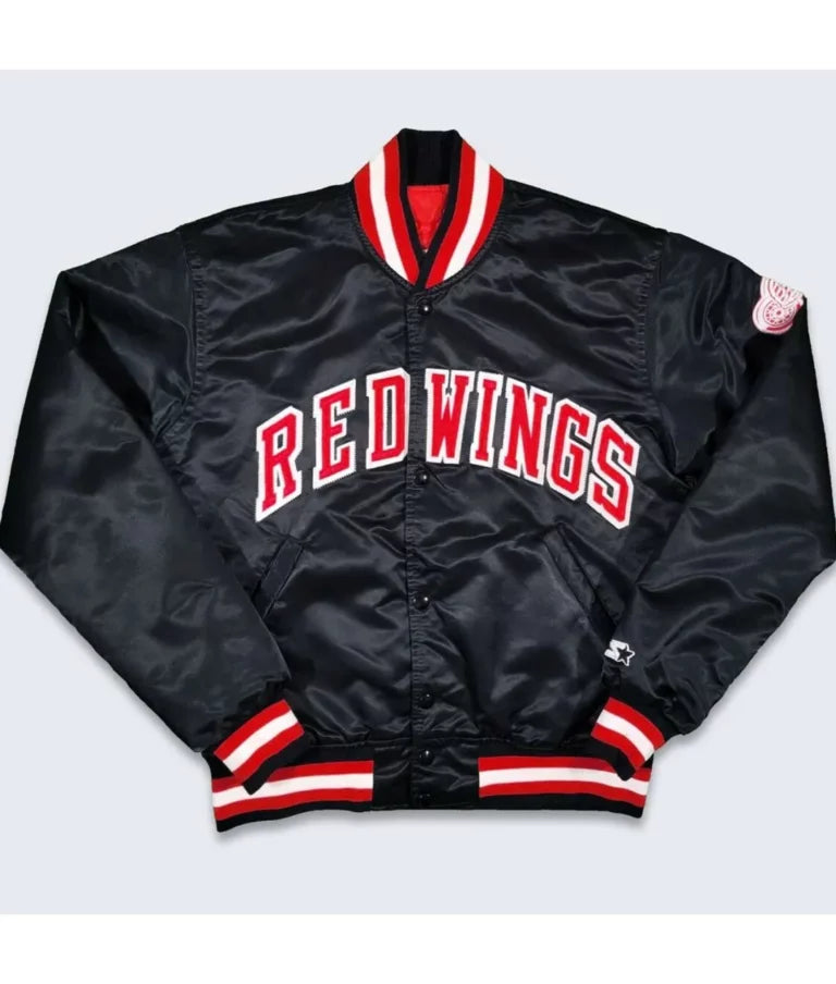 80’s Detroit Red Wings Black Bomber Jacket