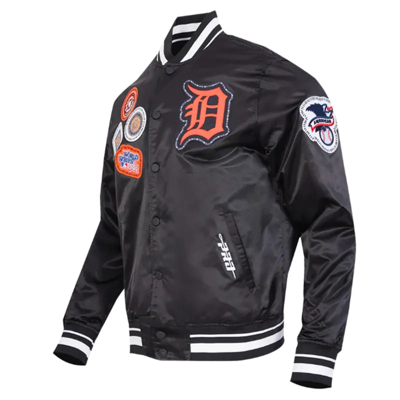 Detroit Tigers Diy Pick Stitch Classic Rib Satin Jacket