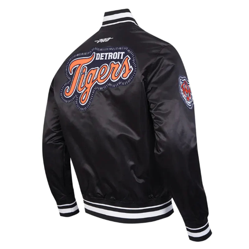 Detroit Tigers Diy Pick Stitch Classic Rib Satin Jacket