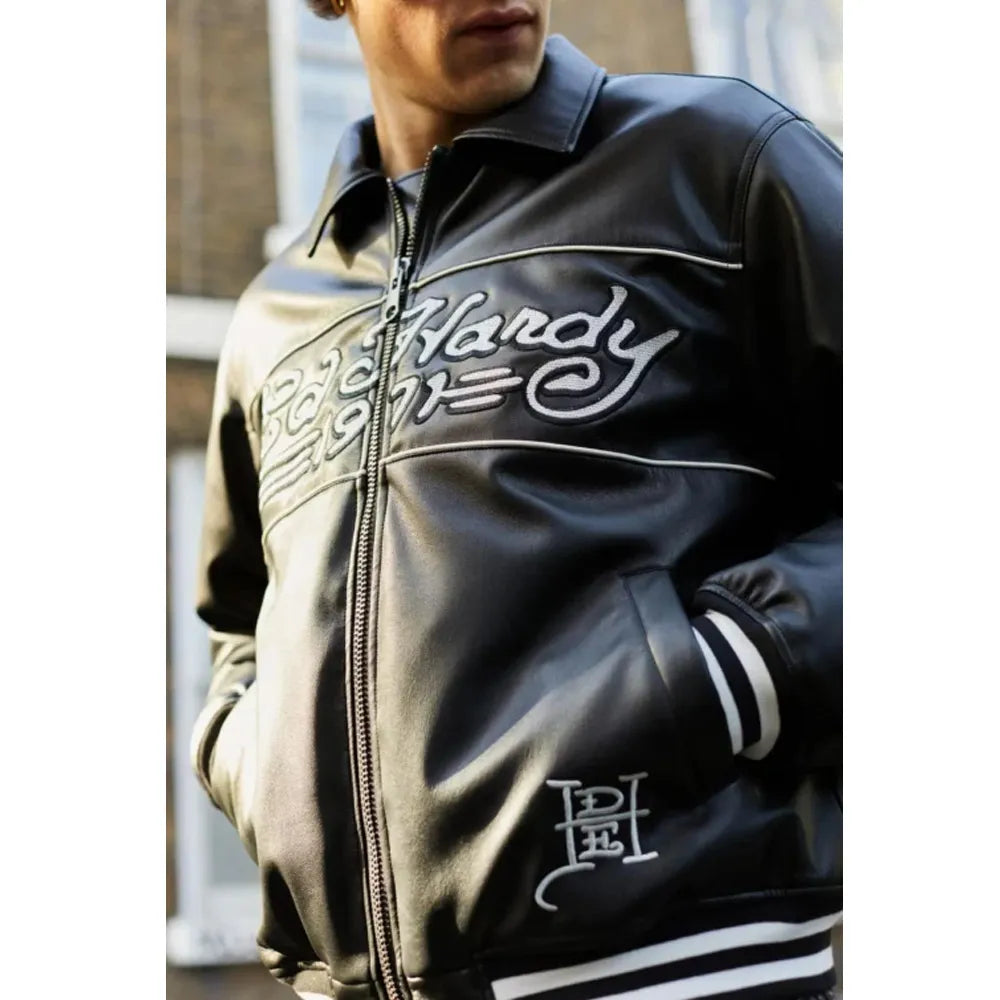 Ed Hardy 1971 Leather Jacket