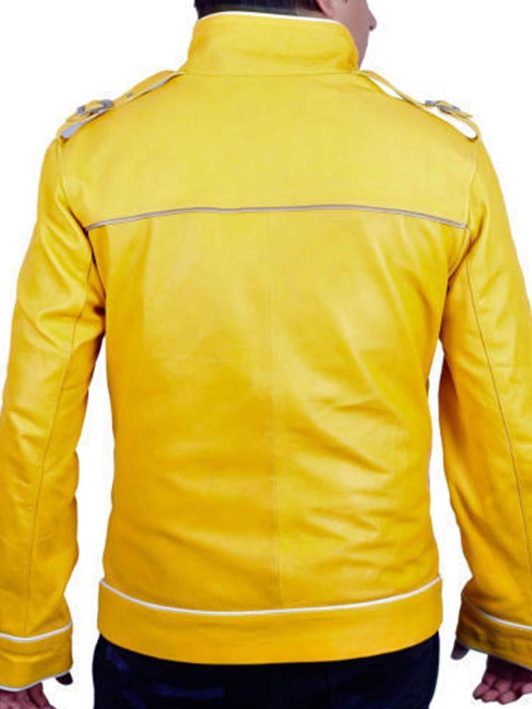 Freddie Mercury Yellow Leather Jacket