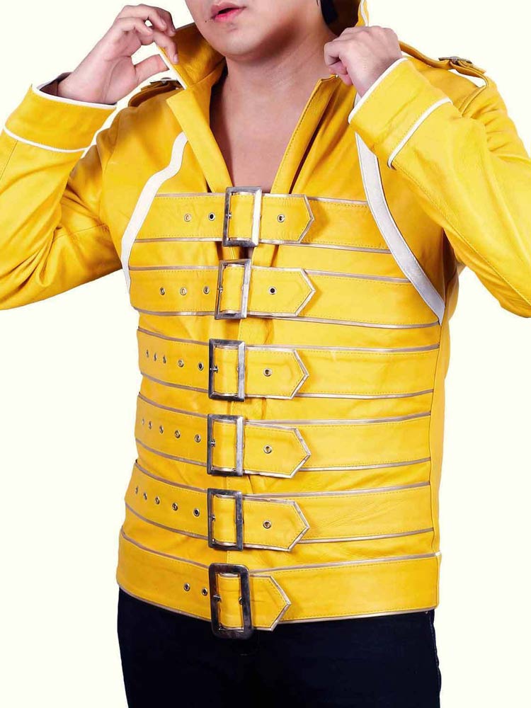 Freddie Mercury Yellow Leather Jacket