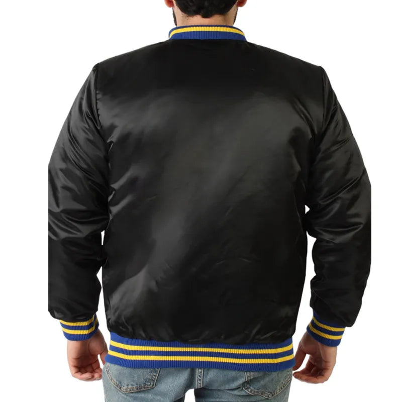 Golden State Warriors Champions Black Satin Jacket