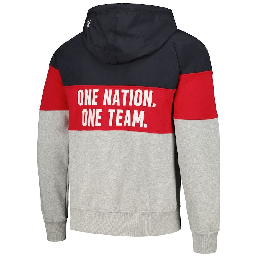 5th & Ocean by New Era Navy/Gray USMNT Raglan Hoodie