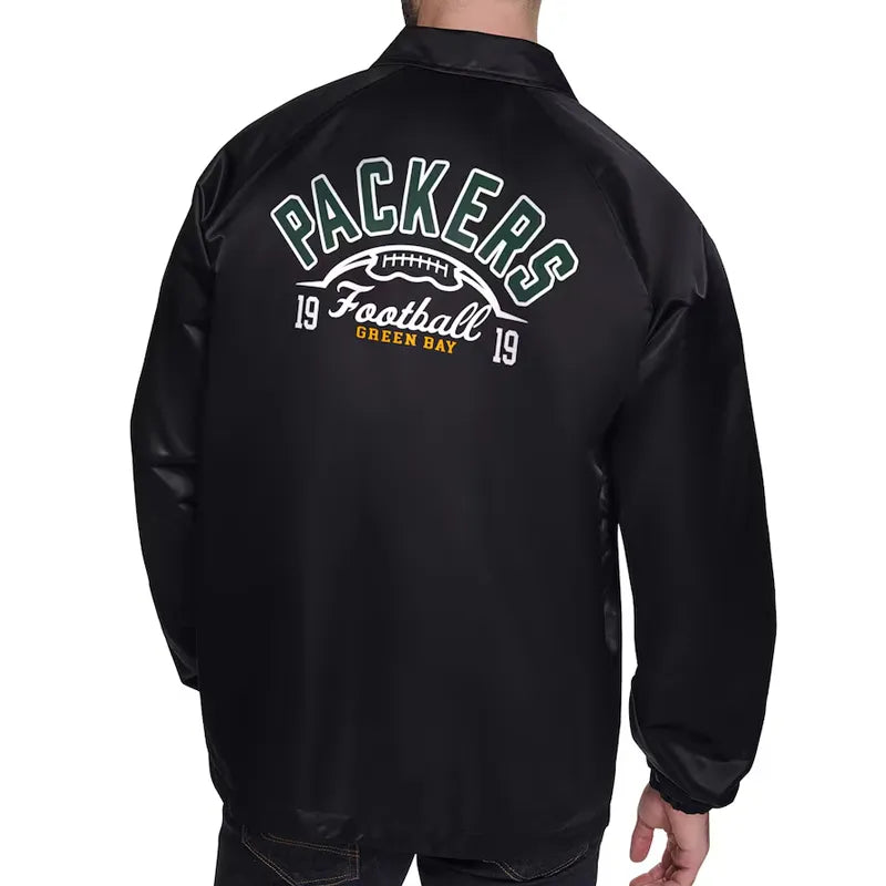 Green Bay Packers Retro Logo Coaches Jacket