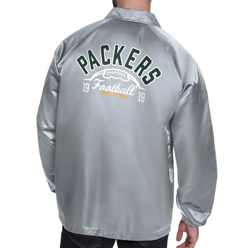 Green Bay Packers Retro Logo Coaches Jacket