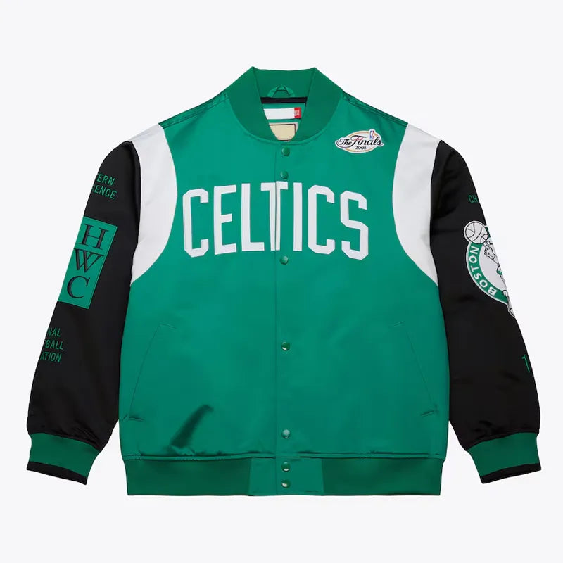 Boston Celtics Team Origins Green Satin Jacket