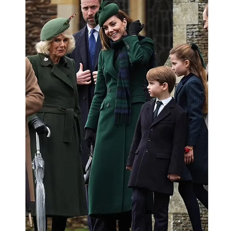 Kate Middleton Christmas Day Church Green Coat