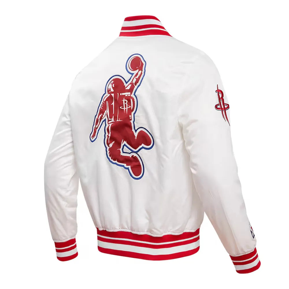 Houston Rockets 2023/24 City Edition White Satin Jacket