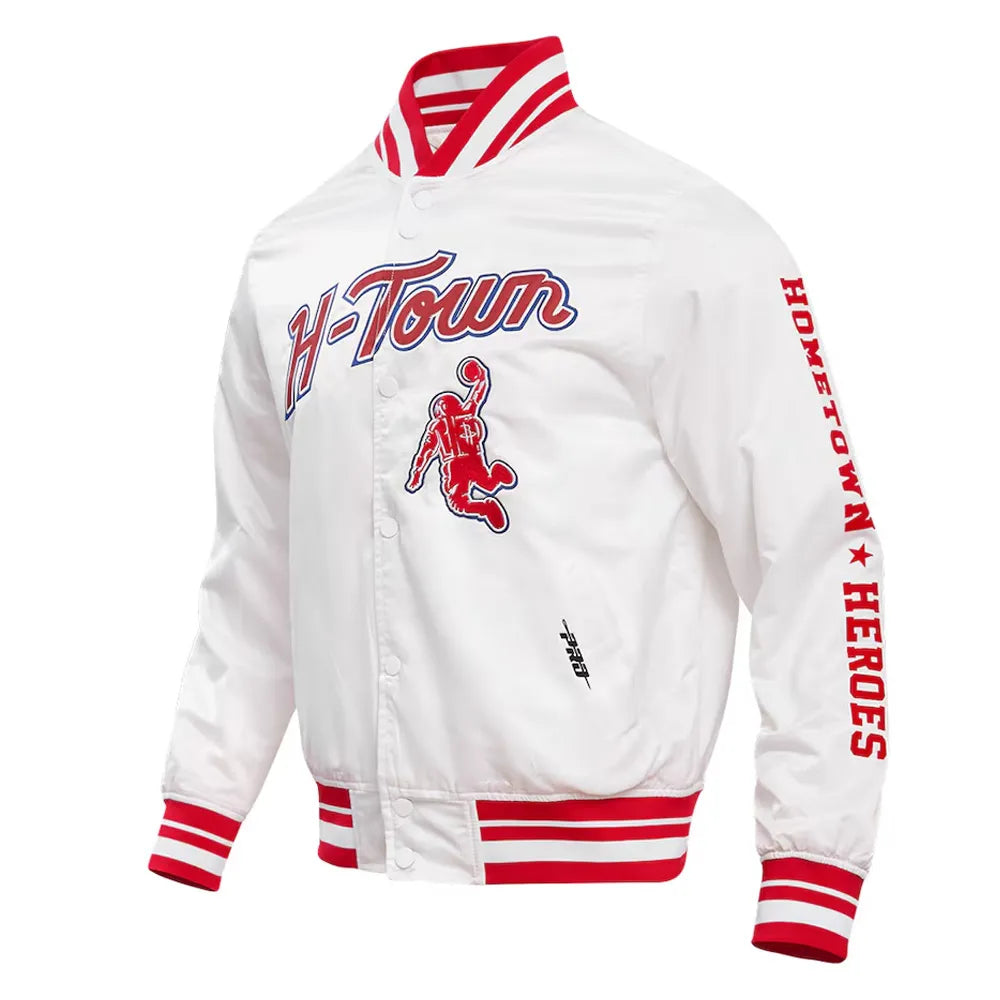 Houston Rockets 2023/24 City Edition White Satin Jacket