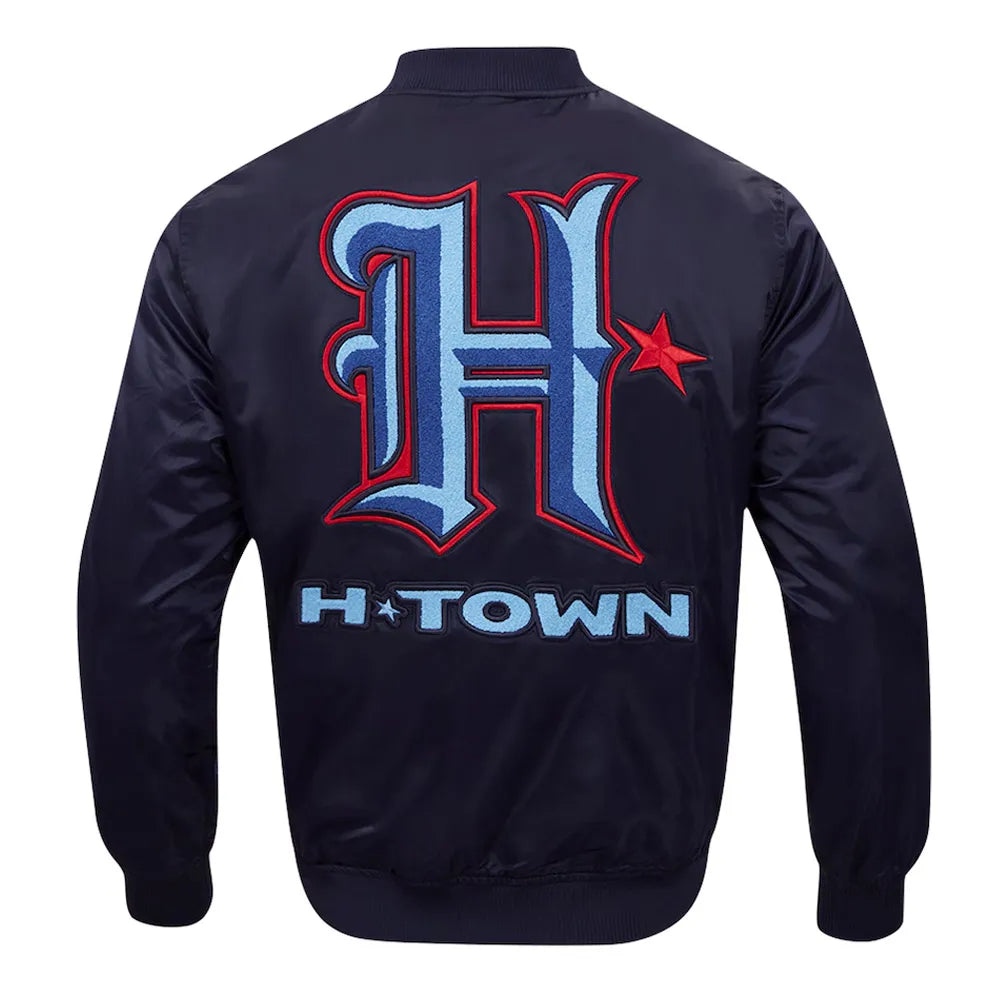 Houston Texans H-Town Navy Satin Jacket
