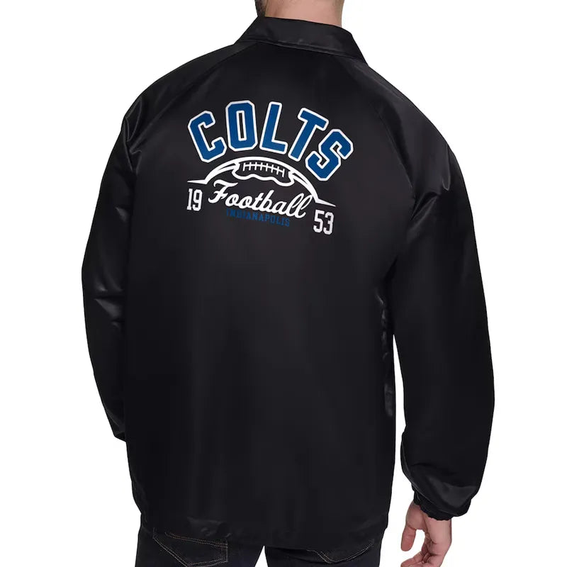 Indianapolis Colts Retro Logo Coaches Jacket