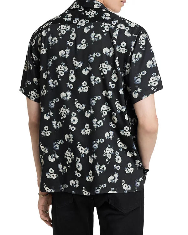 American Idol S23 Ryan Seacrest Black Floral Print Shirt