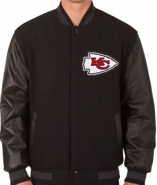 Kansas City Chiefs Black Letterman Jacket