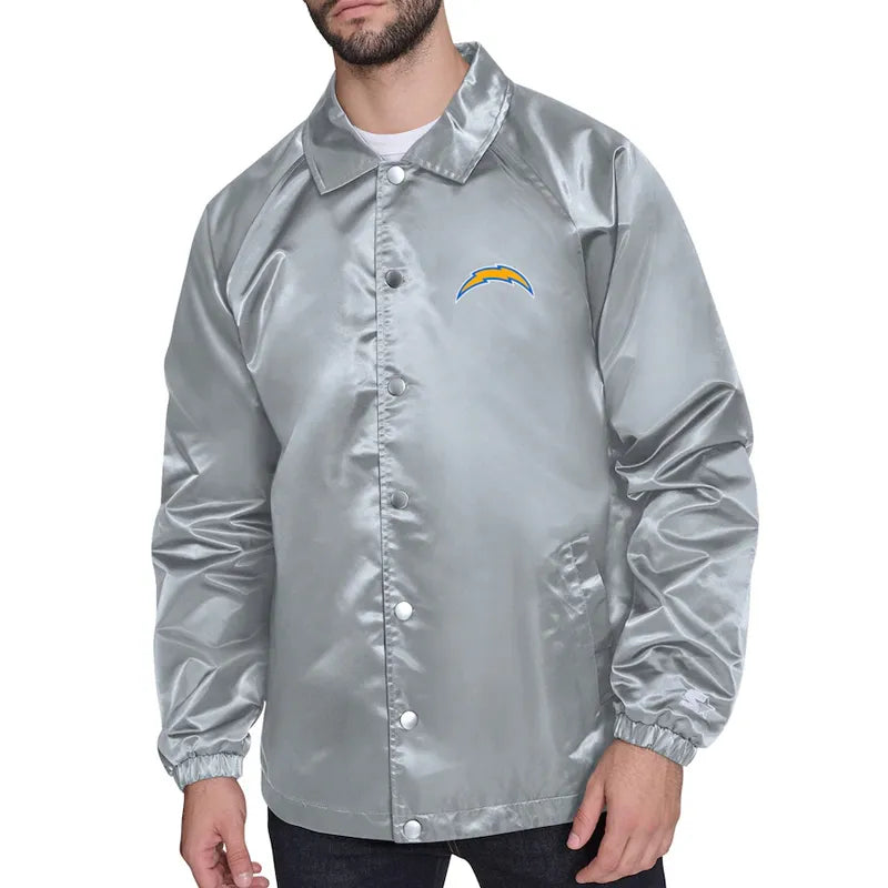 LA Chargers Retro Logo Coaches Jacket
