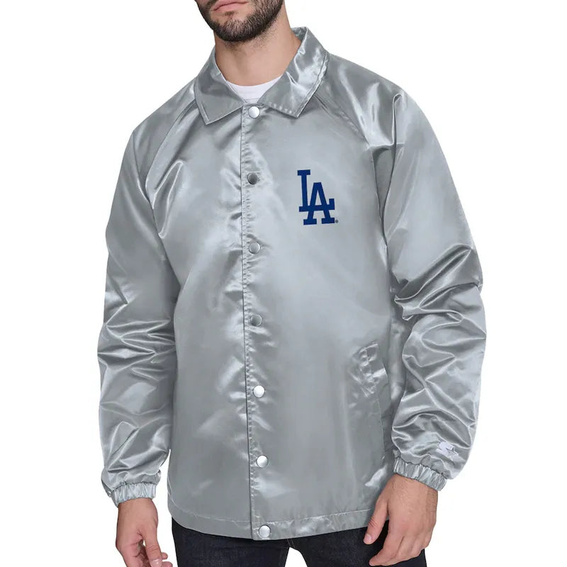 LA Dodgers Retro Logo Coaches Jacket
