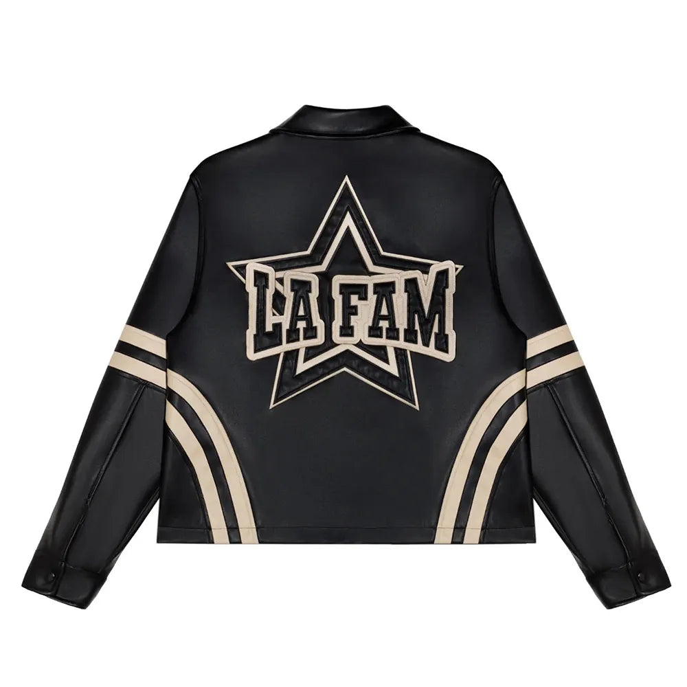 La Fam Retro Varsity Leather Jacket