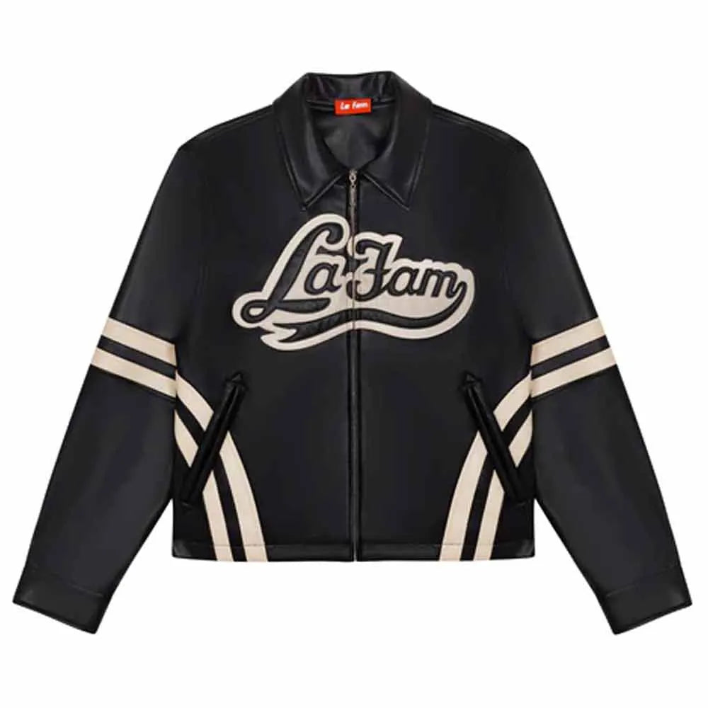 La Fam Retro Varsity Leather Jacket