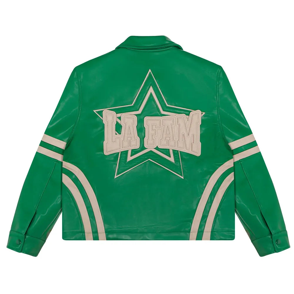 La Fam Retro Varsity Leather Jacket