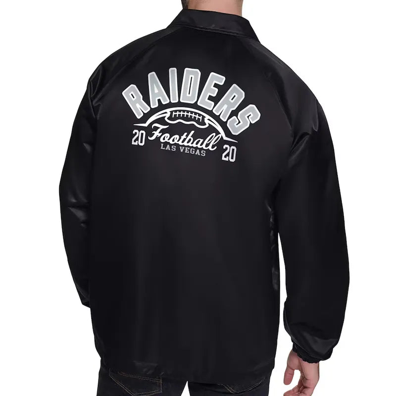 Las Vegas Raiders Retro Logo Coaches Jacket