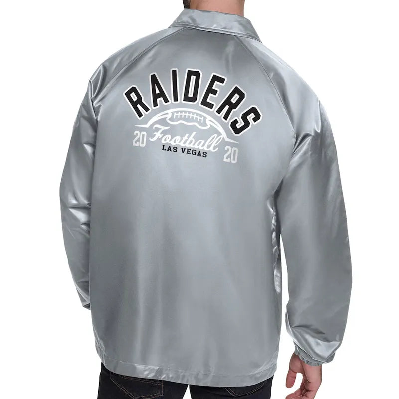 Las Vegas Raiders Retro Logo Coaches Jacket