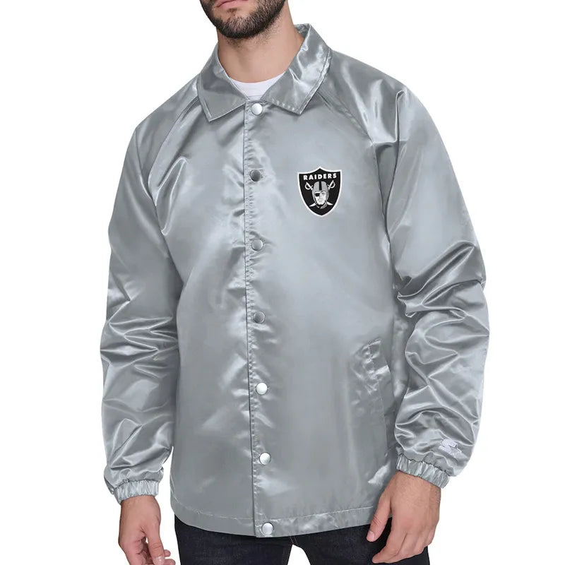 Las Vegas Raiders Retro Logo Coaches Jacket