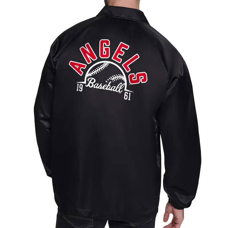 LA Angels Retro Logo Coaches Jacket