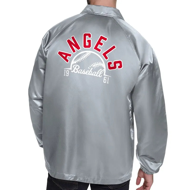 LA Angels Retro Logo Coaches Jacket