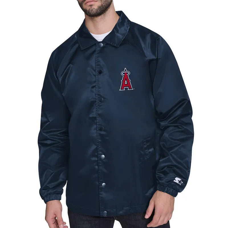 LA Angels Retro Logo Coaches Jacket