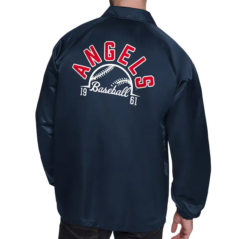LA Angels Retro Logo Coaches Jacket
