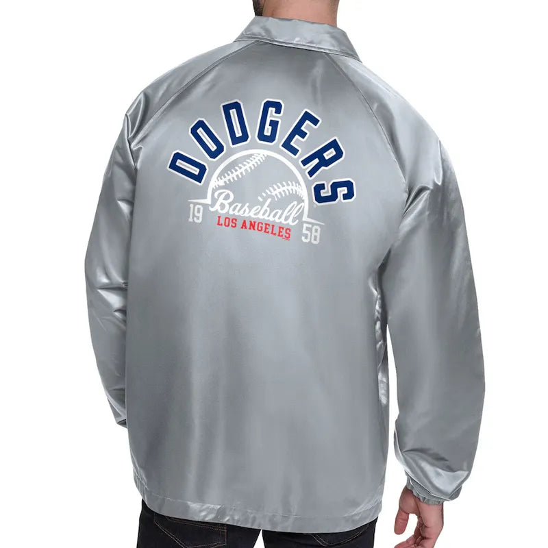 LA Dodgers Retro Logo Coaches Jacket