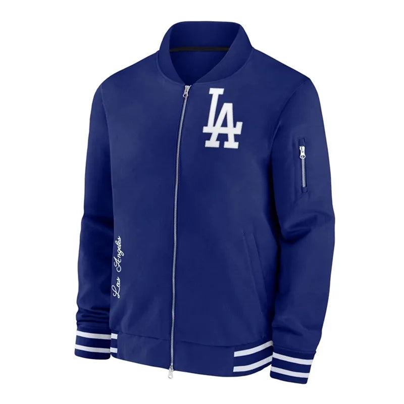 Dave Roberts LA Dodgers Blue Bomber Jacket