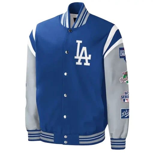 Title Holder LA Dodgers Royal and Gray Satin Jacket
